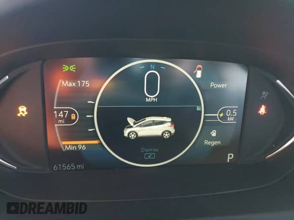 2021 Chevrolet Bolt EV LT z VIN 1G1FY6S01M4105057, wystawiony jako Copart lot #85286355 z przebiegiem 61 565 mil mil oraz Szkoda całkowita • Salvage title. Historia ofert i sprzedaży dostępna na DreamBid. Obrazek 9.