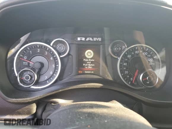 2021 Ram 1500 Big Horn with VIN 1C6SRFBT9MN620922, listed as a Copart auction lot 67788415 with 56,024 mi miles and Salvage title. Bid and sale history available at DreamBid. Image 9.