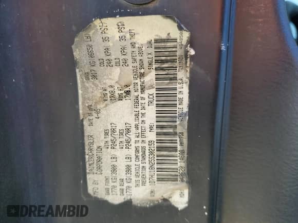 2005 Dodge 1500 SLT z VIN 1D7HU18N25S302159, wystawiony jako Copart lot #71234895 z przebiegiem 123 150 mil mil oraz Szkoda całkowita • Salvage title. Historia ofert i sprzedaży dostępna na DreamBid. Obrazek 12.