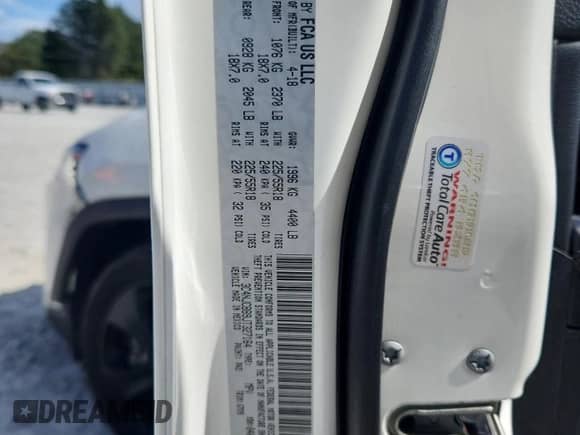 2018 Jeep Compass Altitude с VIN 3C4NJCBB9JT327164, выставлен на аукционе Copart как лот 85785555 с пробегом 121 406 миль миль и Списание • Salvage title. История ставок и продаж доступна на DreamBid. Изображение 13.