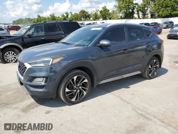 2020 Hyundai Tucson Sport with VIN KM8J33AL7LU087670, listed as a Copart auction lot 67631475 with 75,026 mi miles and Salvage title. Bid and sale history available at DreamBid. Image 1.