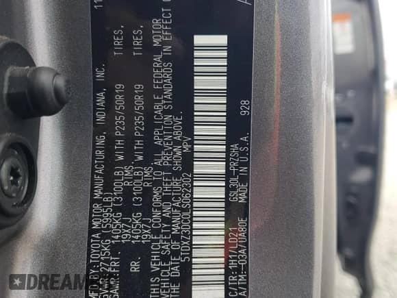 2020 Toyota Sienna SE z VIN 5TDXZ3DC0LS062302, wystawiony jako Copart lot #46988815 z przebiegiem 97 304 mil mil oraz Szkoda całkowita • Salvage title. Historia ofert i sprzedaży dostępna na DreamBid. Obrazek 13.