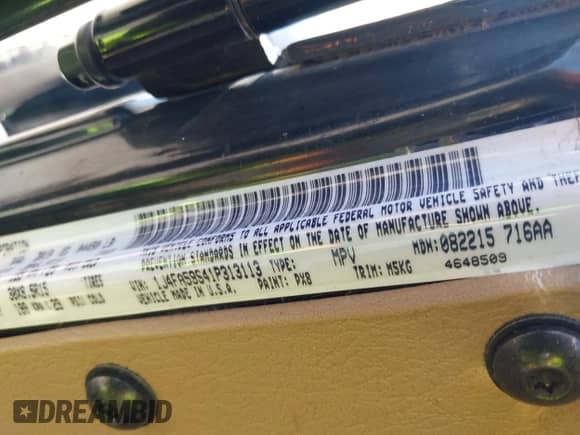 2001 Jeep Wrangler Sahara z VIN 1J4FA59S41P313113, wystawiony jako IAAI lot #42266173 z przebiegiem 125 792 mil mil oraz . Historia ofert i sprzedaży dostępna na DreamBid. Obrazek 9.