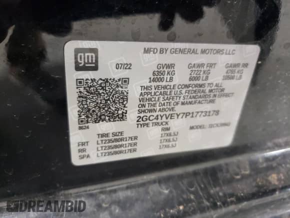 2022 Chevrolet Silverado 3500HD High Country с VIN 2GC4YVEY7P1773178, выставлен на аукционе Copart как лот 55208285 с пробегом 35 341 миль миль и Чистый • Clean title. История ставок и продаж доступна на DreamBid. Изображение 12.