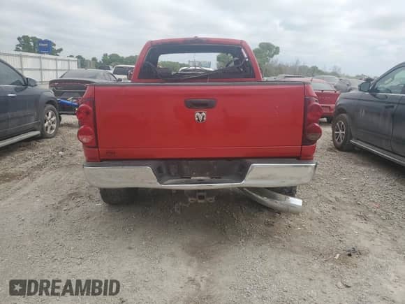 2007 Dodge 2500 SLT with VIN 1D7KS28CX7J509231, listed as a Copart auction lot 60166875 with Not provided miles and Salvage title. Bid and sale history available at DreamBid. Image 6.