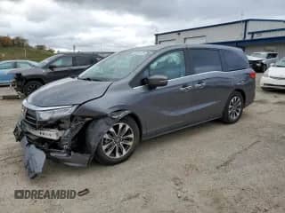 2023 Honda Odyssey EX-L с VIN 5FNRL6H62PB009871, выставлен на аукционе Copart как лот 82616135 с пробегом 47 189 миль миль и Списание • Salvage title. История ставок и продаж доступна на DreamBid. Изображение 1.