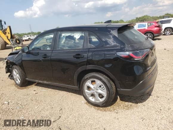 2025 Honda HR-V LX with VIN 3CZRZ1H37SM750541, listed as a Copart auction lot 63195055 with 6,594 mi miles and Salvage title. Bid and sale history available at DreamBid. Image 2.