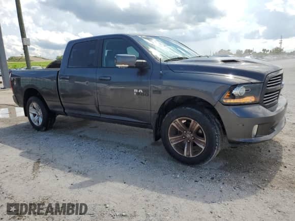 2017 Ram 1500 Sport with VIN 1C6RR7UT7HS737178, listed as a Copart auction lot 64963255 with 123,279 mi miles and Salvage title. Bid and sale history available at DreamBid. Image 4.