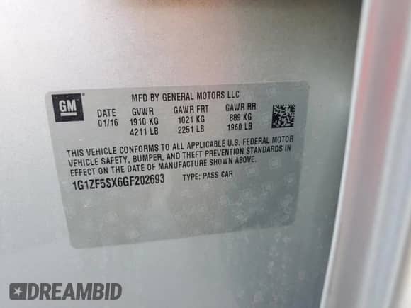 2016 Chevrolet Malibu LT с VIN 1G1ZF5SX6GF202693, выставлен на аукционе Copart как лот 69991305 с пробегом 145 405 миль миль и Списание • Salvage title. История ставок и продаж доступна на DreamBid. Изображение 12.