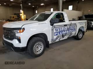 2022 Chevrolet Silverado 1500 Work Truck with VIN 3GCNAAEK9NG504553, listed as a Copart auction lot 43327085 with 42,722 mi miles and Salvage title. Bid and sale history available at DreamBid. Image 1.