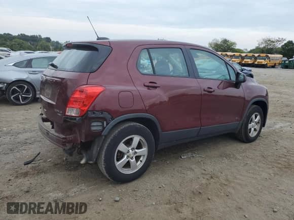 2016 Chevrolet Trax LS z VIN 3GNCJNSB0GL219969, wystawiony jako Copart lot #82099405 z przebiegiem 46 809 mil mil oraz Szkoda całkowita • Salvage title. Historia ofert i sprzedaży dostępna na DreamBid. Obrazek 3.
