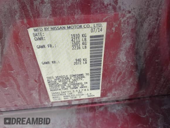 2015 Nissan Altima S с VIN 1N4AL3AP7FC131741, выставлен на аукционе IAAI как лот 42758155 с пробегом 127 651 миль миль и . История ставок и продаж доступна на DreamBid. Изображение 9.