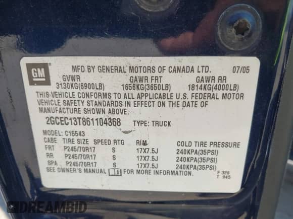 2006 Chevrolet Silverado 1500 LT1 z VIN 2GCEC13T861104368, wystawiony jako IAAI lot #43391074 z przebiegiem 264 407 mil mil oraz . Historia ofert i sprzedaży dostępna na DreamBid. Obrazek 9.