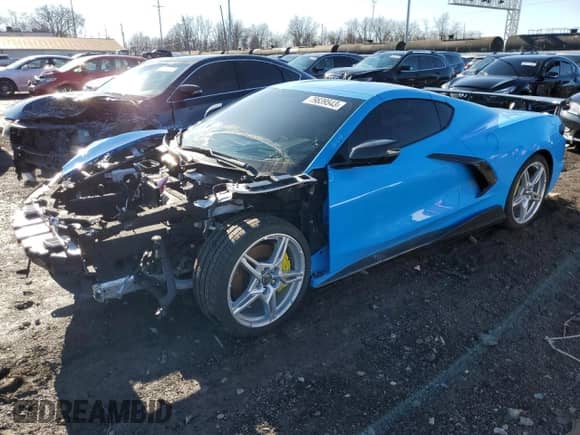 2022 Chevrolet Corvette 3LT with VIN 1G1YC2D47N5104393, listed as a Copart auction lot 79839543 with 7,139 mi miles and Salvage title. Bid and sale history available at DreamBid. Image 1.