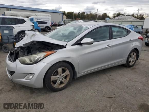 2013 Hyundai Elantra GLS with VIN KMHDH4AE6DU796002, listed as a Copart auction lot 89434355 with 129,754 mi miles and Salvage title. Bid and sale history available at DreamBid. Image 1.