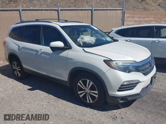 2016 Honda Pilot EX-L z VIN 5FNYF6H7XGB043603, wystawiony jako IAAI lot #43344995 z przebiegiem 211 226 mil mil oraz . Historia ofert i sprzedaży dostępna na DreamBid. Obrazek 1.