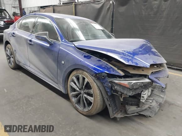 2023 Lexus IS 350 F Sport z VIN JTHGZ1B27P5065495, wystawiony jako IAAI lot #42034397 z przebiegiem 24 445 mil mil oraz . Historia ofert i sprzedaży dostępna na DreamBid. Obrazek 1.