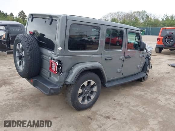 2022 Jeep Wrangler Unlimited Sahara с VIN 1C4HJXEG7NW138105, выставлен на аукционе IAAI как лот 42146898 с пробегом Не указан миль и . История ставок и продаж доступна на DreamBid. Изображение 4.