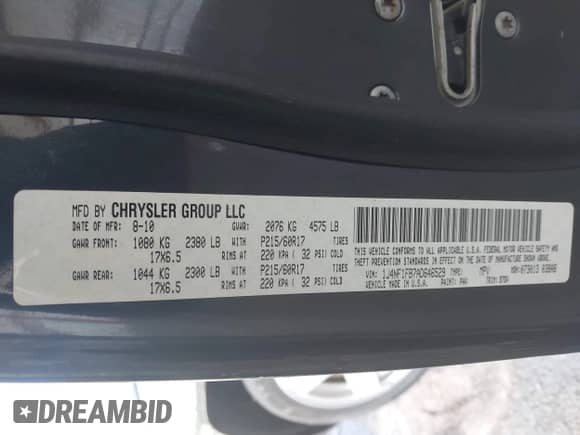 2010 Jeep Compass Latitude с VIN 1J4NF1FB7AD646529, выставлен на аукционе IAAI как лот 42769907 с пробегом 149 759 миль миль и . История ставок и продаж доступна на DreamBid. Изображение 9.