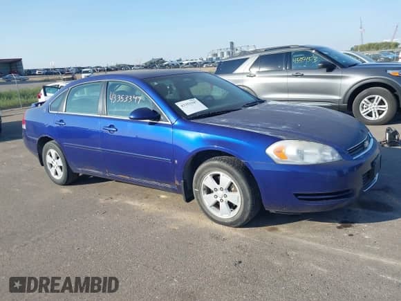 2007 Chevrolet Impala LT с VIN 2G1WT58K279168039, выставлен на аукционе IAAI как лот 43353347 с пробегом 186 577 миль миль и . История ставок и продаж доступна на DreamBid. Изображение 1.