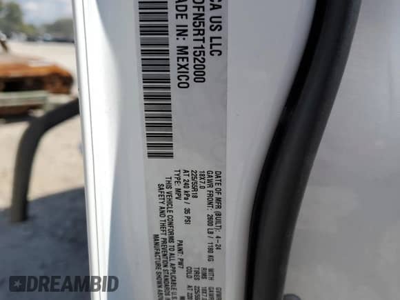2024 Jeep Compass Latitude Lux с VIN 3C4NJDFN5RT152000, выставлен на аукционе Copart как лот 71422235 с пробегом Не указан миль и Списание • Salvage title. История ставок и продаж доступна на DreamBid. Изображение 12.