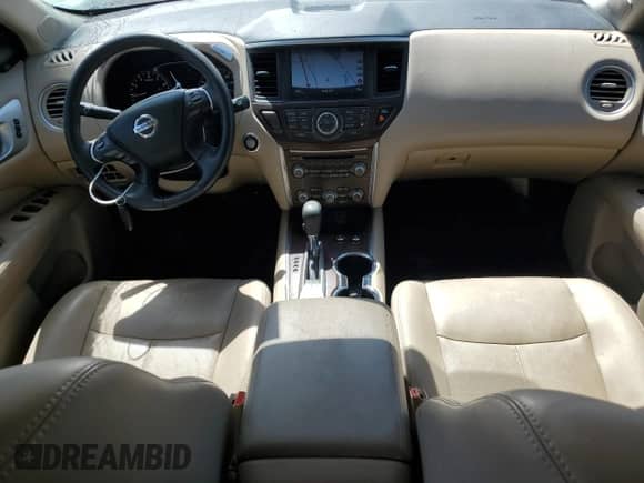 2019 Nissan Pathfinder Platinum with VIN 5N1DR2MN3KC627622, listed as a Copart auction lot 73823984 with 35,425 mi miles and Salvage title. Bid and sale history available at DreamBid. Image 8.