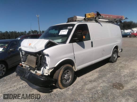 2021 Chevrolet Express Cargo with VIN 1GCWGAFPXM1303819, listed as a IAAI auction lot 43364830 with Not provided miles and . Bid and sale history available at DreamBid. Image 2.