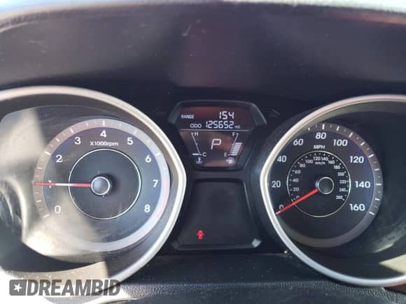 2013 Hyundai Elantra SE with VIN KMHDH6AE3DU006702, listed as a Copart auction lot 80719585 with 125,652 mi miles and Clean title. Bid and sale history available at DreamBid. Image 9.