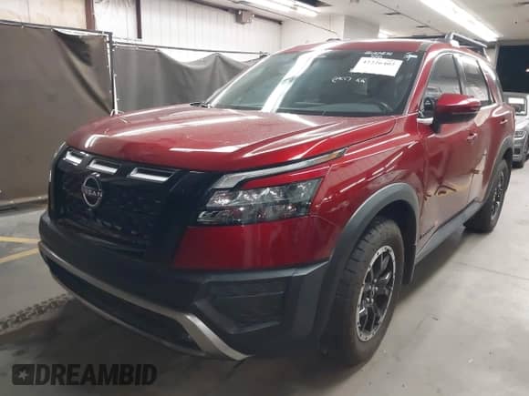 2023 Nissan Pathfinder Rock Creek with VIN 5N1DR3BD7PC276625, listed as a IAAI auction lot 42226402 with 11,872 mi miles and . Bid and sale history available at DreamBid. Image 17.