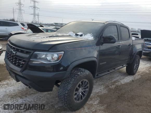 2018 Chevrolet Colorado 4WD ZR2 with VIN 1GCPTEE15J1281101, listed as a Copart auction lot 45910735 with 81,490 mi miles and Salvage title. Bid and sale history available at DreamBid. Image 1.