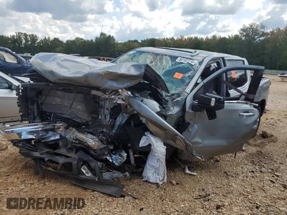 2025 Chevrolet Silverado 1500 LTZ with VIN 3GCUKGE80SG205108, listed as a Copart auction lot 80147225 with Not provided miles and Salvage title. Bid and sale history available at DreamBid. Image 1.
