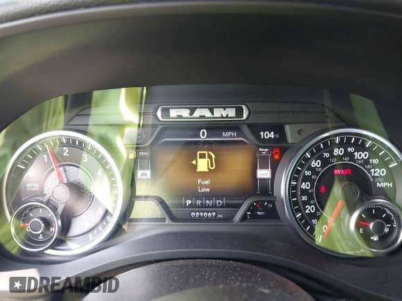 2023 Ram 1500 Big Horn with VIN 1C6SRFMT5PN541779, listed as a IAAI auction lot 42664332 with 21,067 mi miles and . Bid and sale history available at DreamBid. Image 7.