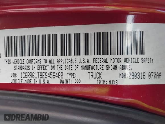 2014 Ram 1500 Lone Star с VIN 1C6RR6LT8ES456482, выставлен на аукционе IAAI как лот 42157326 с пробегом 128 903 миль миль и . История ставок и продаж доступна на DreamBid. Изображение 9.