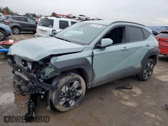 2024 Hyundai Kona SEL with VIN KM8HBCAB2RU058398, listed as a Copart auction lot 44371424 with Not provided miles and Salvage title. Bid and sale history available at DreamBid. Image 1.