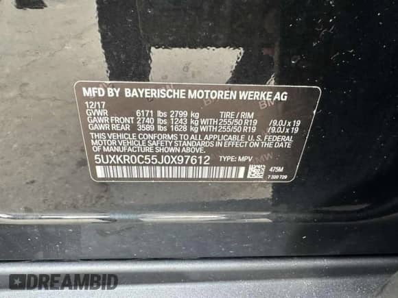 2018 BMW X5 xDrive35i z VIN 5UXKR0C55J0X97612, wystawiony jako Copart lot #90825495 z przebiegiem 219 562 mil mil oraz Czysty tytuł • Clean title. Historia ofert i sprzedaży dostępna na DreamBid. Obrazek 10.