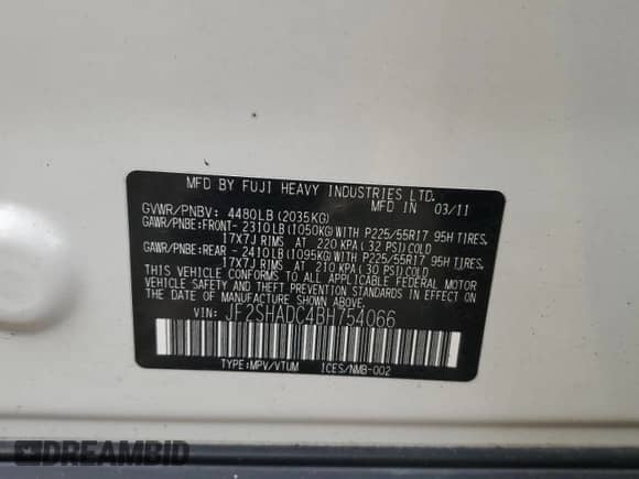 2011 Subaru Forester X Premium с VIN JF2SHADC4BH754066, выставлен на аукционе Copart как лот 90314375 с пробегом 105 277 миль миль и Чистый • Clean title. История ставок и продаж доступна на DreamBid. Изображение 13.