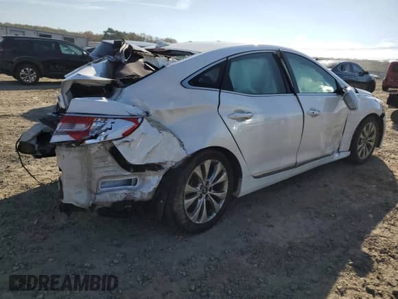 2012 Hyundai Azera with VIN KMHFG4JG2CA128159, listed as a Copart auction lot 74628583 with Not provided miles and Salvage title. Bid and sale history available at DreamBid. Image 3.