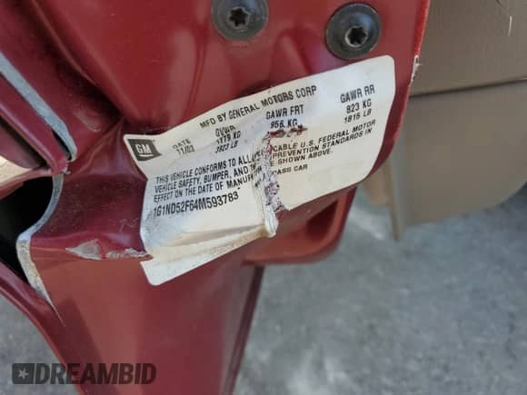 2004 Chevrolet Malibu Classic z VIN 1G1ND52F64M593783, wystawiony jako Copart lot #68931325 z przebiegiem Nie podano mil oraz Szkoda całkowita • Salvage title. Historia ofert i sprzedaży dostępna na DreamBid. Obrazek 13.