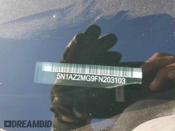 2015 Nissan Murano Platinum с VIN 5N1AZ2MG9FN203103, выставлен на аукционе Copart как лот 80347765 с пробегом 84 741 миль миль и Списание • Salvage title. История ставок и продаж доступна на DreamBid. Изображение 13.