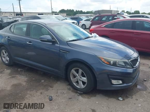 2015 Kia Optima LX with VIN 5XXGM4A73FG488602, listed as a IAAI auction lot 43008817 with 87,198 mi miles and . Bid and sale history available at DreamBid. Image 1.