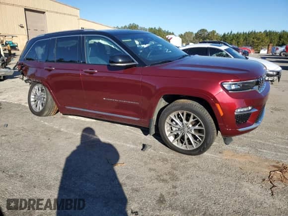 2023 Jeep Grand Cherokee Summit with VIN 1C4RJHEG3P8827513, listed as a Copart auction lot 87639625 with 18,422 mi miles and Salvage title. Bid and sale history available at DreamBid. Image 4.
