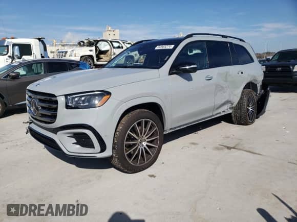 2024 Mercedes-Benz GLS 580 z VIN 4JGFF8FE5RB139547, wystawiony jako Copart lot #84903274 z przebiegiem 918 mil mil oraz Szkoda całkowita • Salvage title. Historia ofert i sprzedaży dostępna na DreamBid. Obrazek 1.