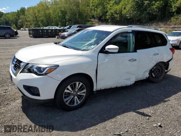 2018 Nissan Pathfinder SV with VIN 5N1DR2MM6JC606933, listed as a Copart auction lot 70184505 with 52,095 mi miles and Salvage title. Bid and sale history available at DreamBid. Image 1.
