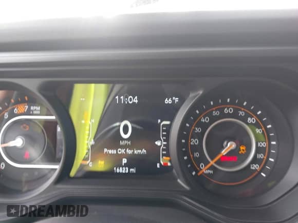 2025 Jeep Wrangler Rubicon with VIN 1C4PJXFN7SW528593, listed as a IAAI auction lot 42894132 with 16,823 mi miles and . Bid and sale history available at DreamBid. Image 7.