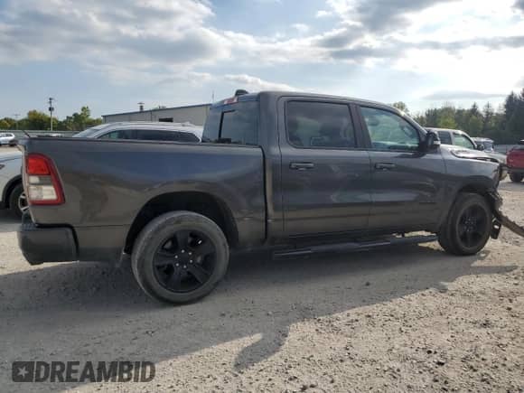 2022 Ram 1500 Big Horn with VIN 1C6SRFFTXNN233226, listed as a Copart auction lot 81098095 with 47,729 mi miles and Salvage title. Bid and sale history available at DreamBid. Image 3.