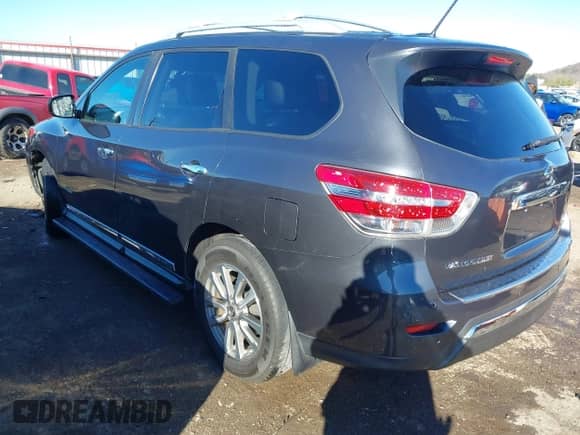 2014 Nissan Pathfinder Platinum Hybrid with VIN 5N1CR2MN5EC658290, listed as a IAAI auction lot 41041387 with 102,243 mi miles and . Bid and sale history available at DreamBid. Image 3.