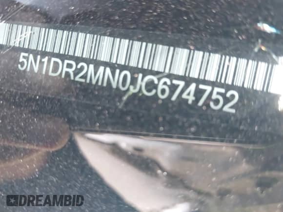 2018 Nissan Pathfinder SL with VIN 5N1DR2MN0JC674752, listed as a IAAI auction lot 42573821 with 122,132 mi miles and . Bid and sale history available at DreamBid. Image 9.