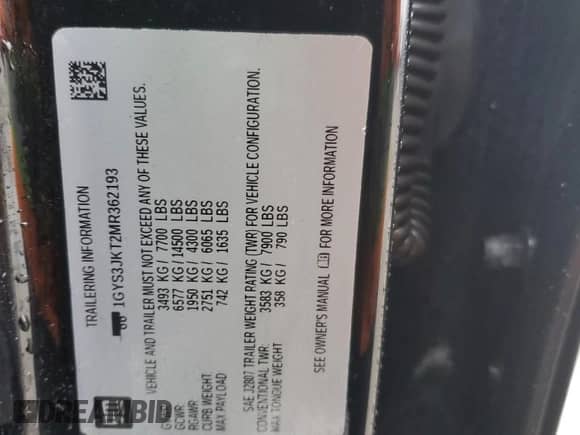 2021 Cadillac Escalade ESV с VIN 1GYS3JKT2MR362193, выставлен на аукционе Copart как лот 49322464 с пробегом 77 268 миль миль и . История ставок и продаж доступна на DreamBid. Изображение 13.