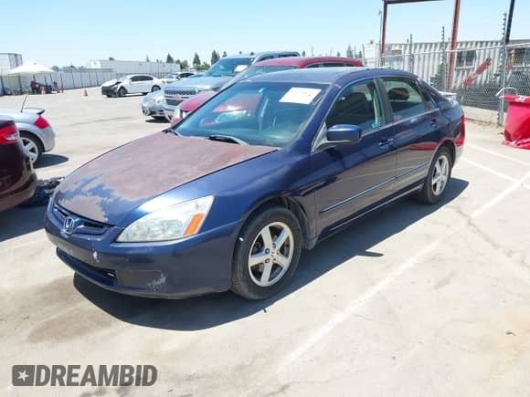 2005 Honda Accord EX with VIN JHMCM56745C003054, listed as a IAAI auction lot 42670675 with 203,665 mi miles and . Bid and sale history available at DreamBid. Image 2.