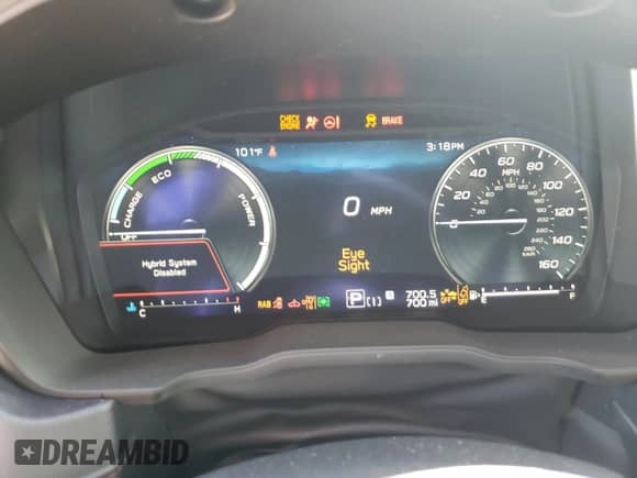 2025 Subaru Forester Touring Hybrid with VIN JF2SLSTD9SH412126, listed as a Copart auction lot 62663085 with 700 mi miles and Salvage title. Bid and sale history available at DreamBid. Image 9.